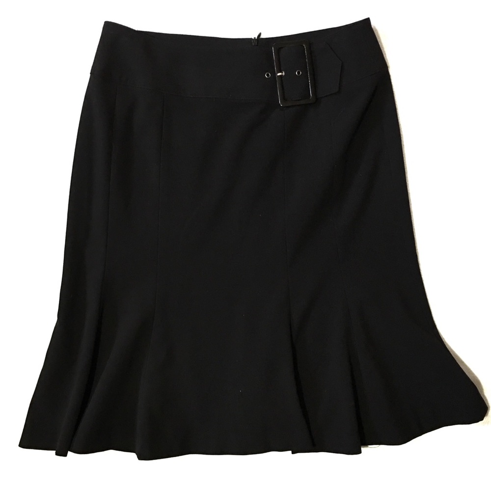 Willi Smith Black Skirt Flare Bottom Belt 10